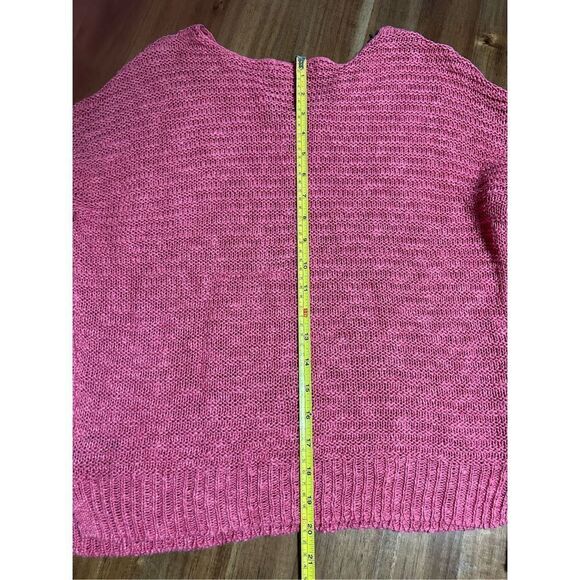 Lauren Jeans Co Ralph Lauren •Womens S Linen Blend Sweater Suede Leather Lace Up - Picture 6 of 6